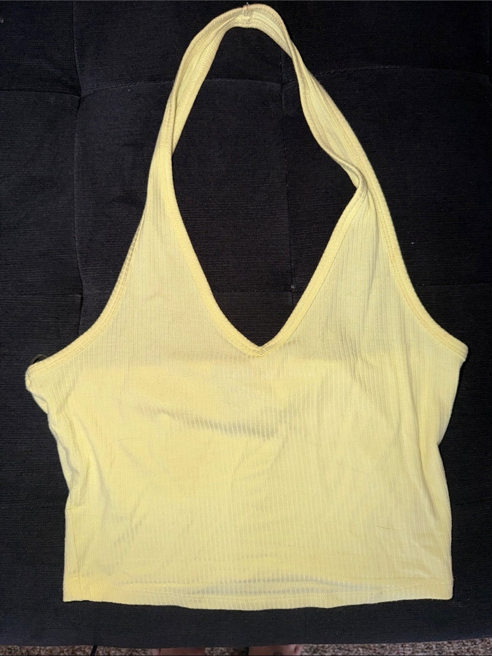 💛 Women’s Yellow Ribbed Halter Top 💛